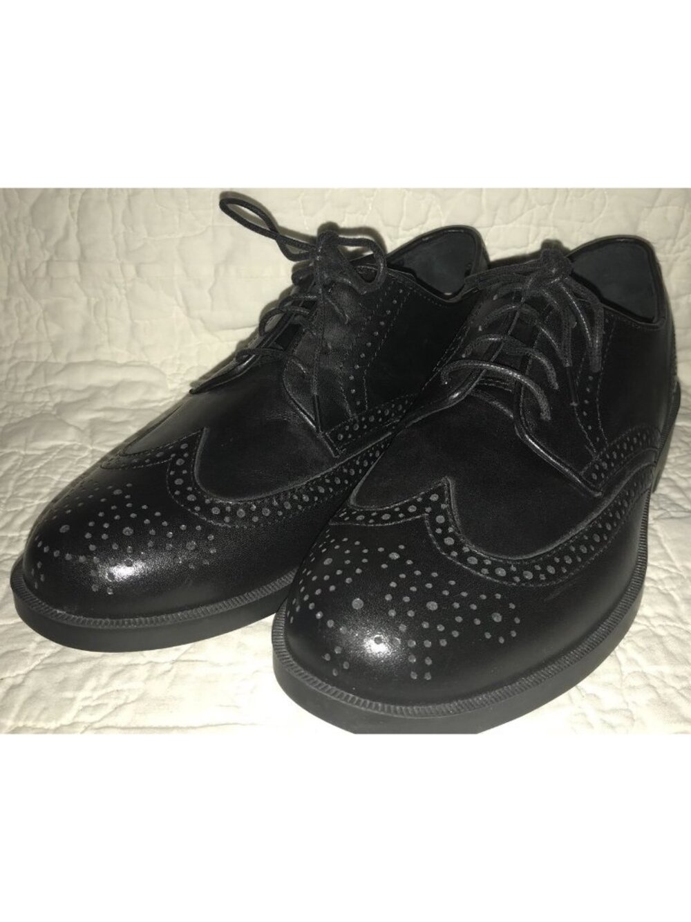Drew Clayton Mens Size 9 N Wingtip Oxford Black Lace Up 40454-14